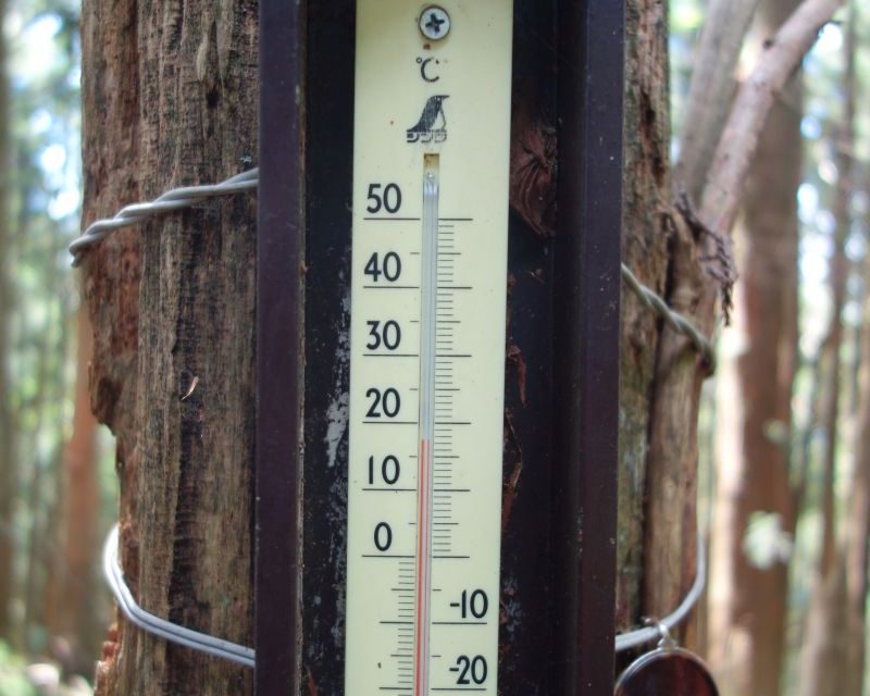 Thermometer auf der Bergspitze Yashu