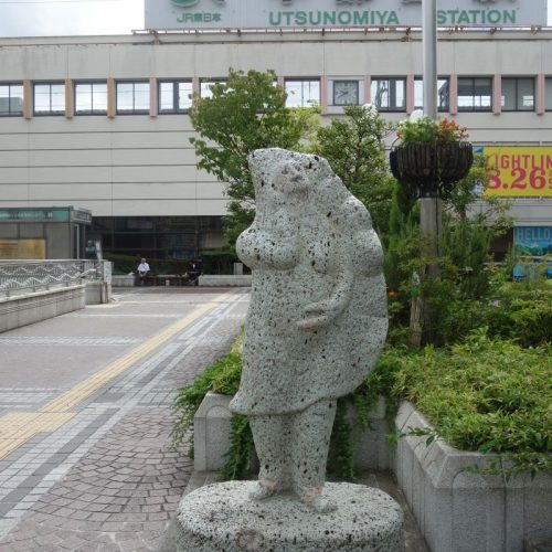 Die Gyoza-Statue von Utsunomiya