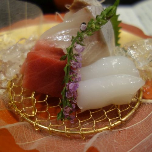 Close-Up des Sashimi
